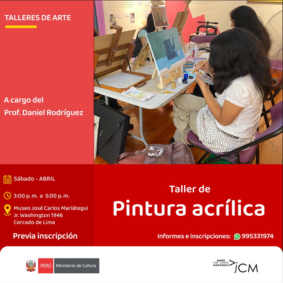 Taller de pintura acrílica. A cargo del profesor: Daniel Rodríguez