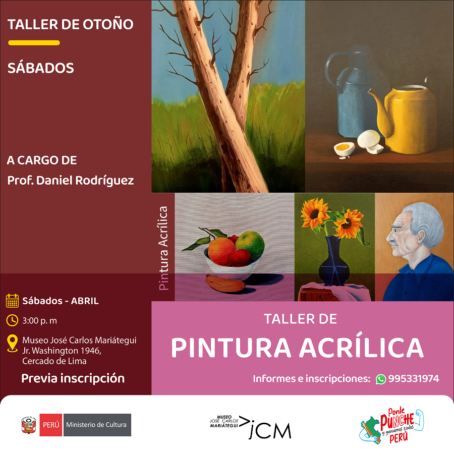 Taller de pintura acrílica. A cargo del profesor: Daniel Rodríguez.