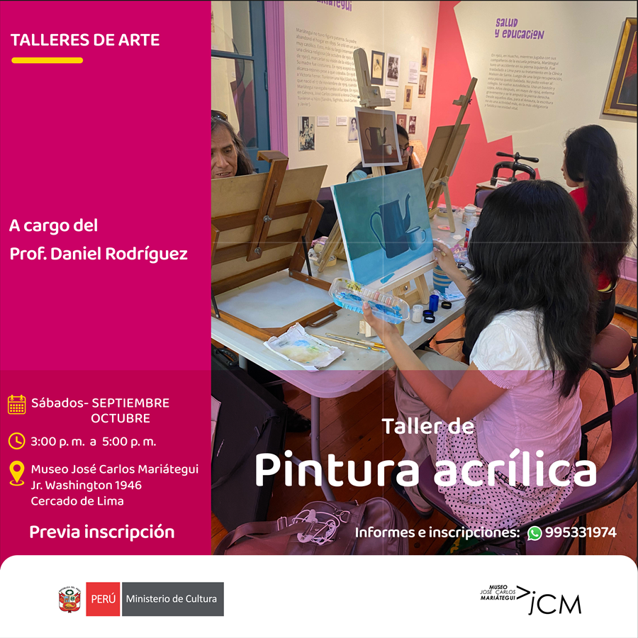 Taller de pintura acrílica. A cargo del profesor: Daniel Rodríguez