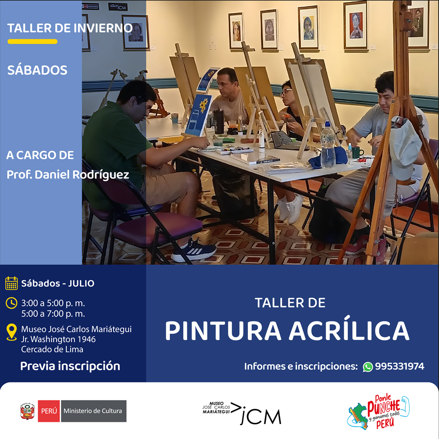 Taller de pintura acrílica. A cargo del profesor Daniel Rodríguez
