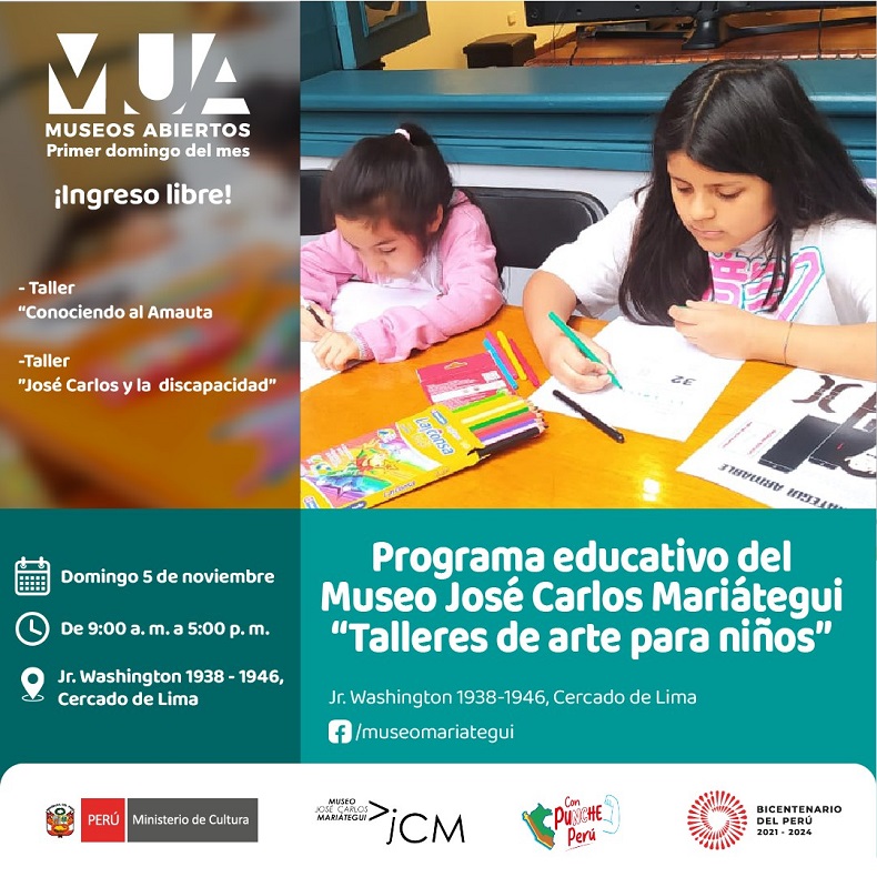 MUA Museo Abierto. Programa educativo del MJCM "Talleres de arte para niños"