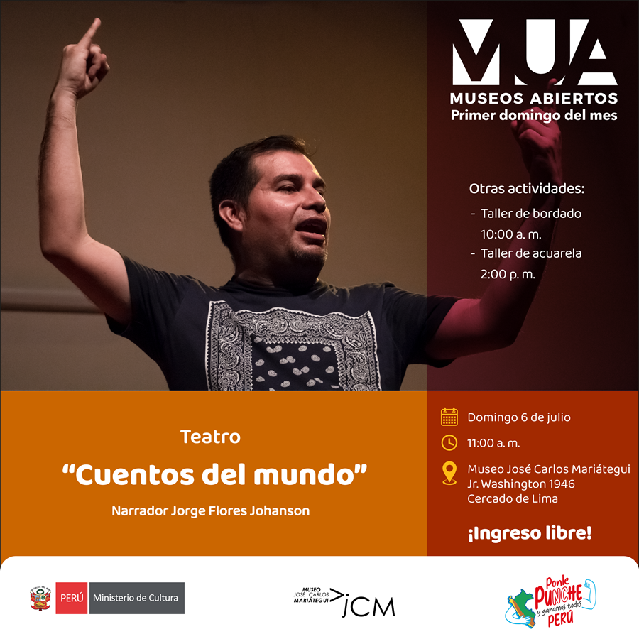 Museos Abiertos. Teatro cuentos del mundo del narrador Jorge Flores Johanson