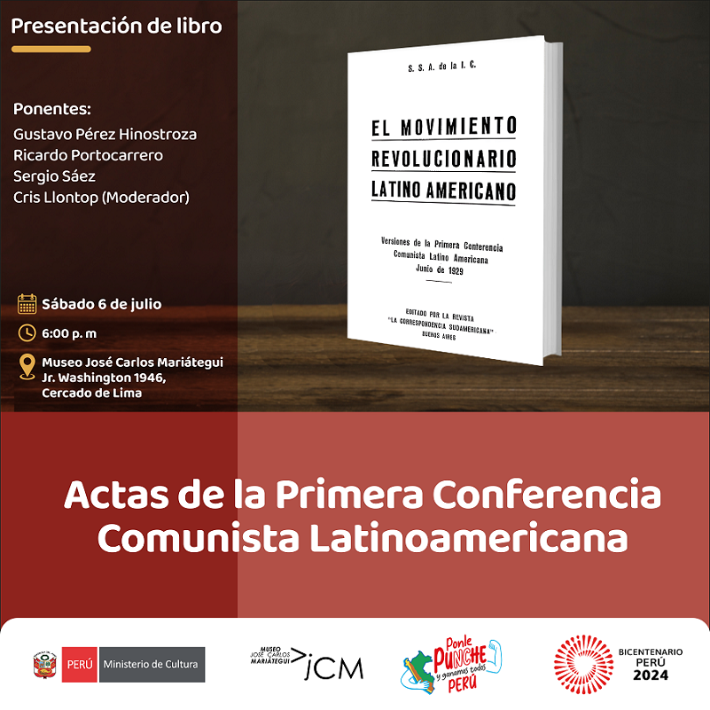 Presentación de libro. "Actas de la Primera Conferencia Comunista Latinoamericana"   