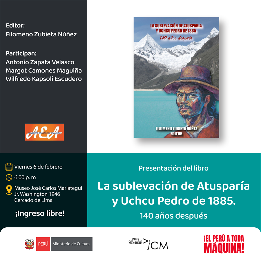 Presentación del libro. La sublevación de Atusparía y Uchcu Pedro de 1885. 140 años después