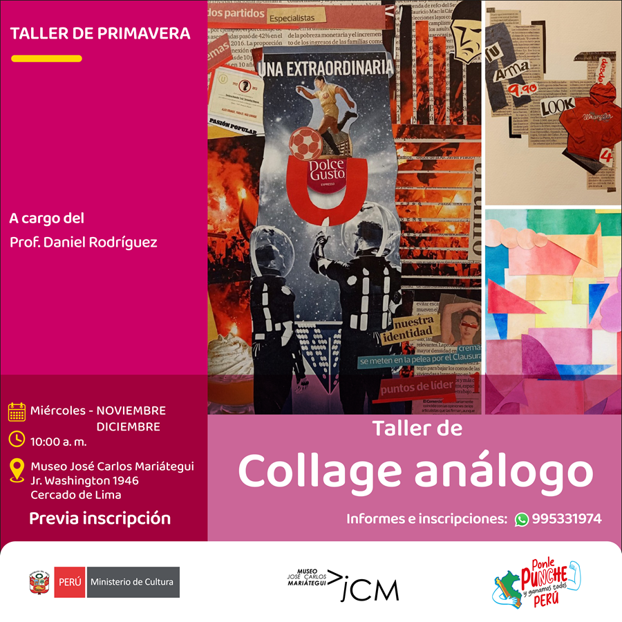 Taller de Collage Análogo. A cargo del profesor Daniel Rodríguez