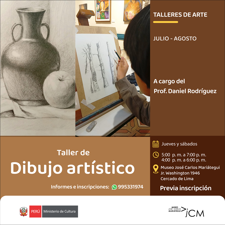 Taller de dibujo artístico. A cargo del profesor Daniel Rodríguez