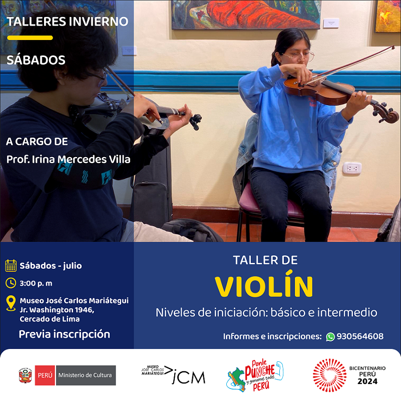 Taller de violín. A cargo de la profesora: Irina Mercedes Villa Rivero