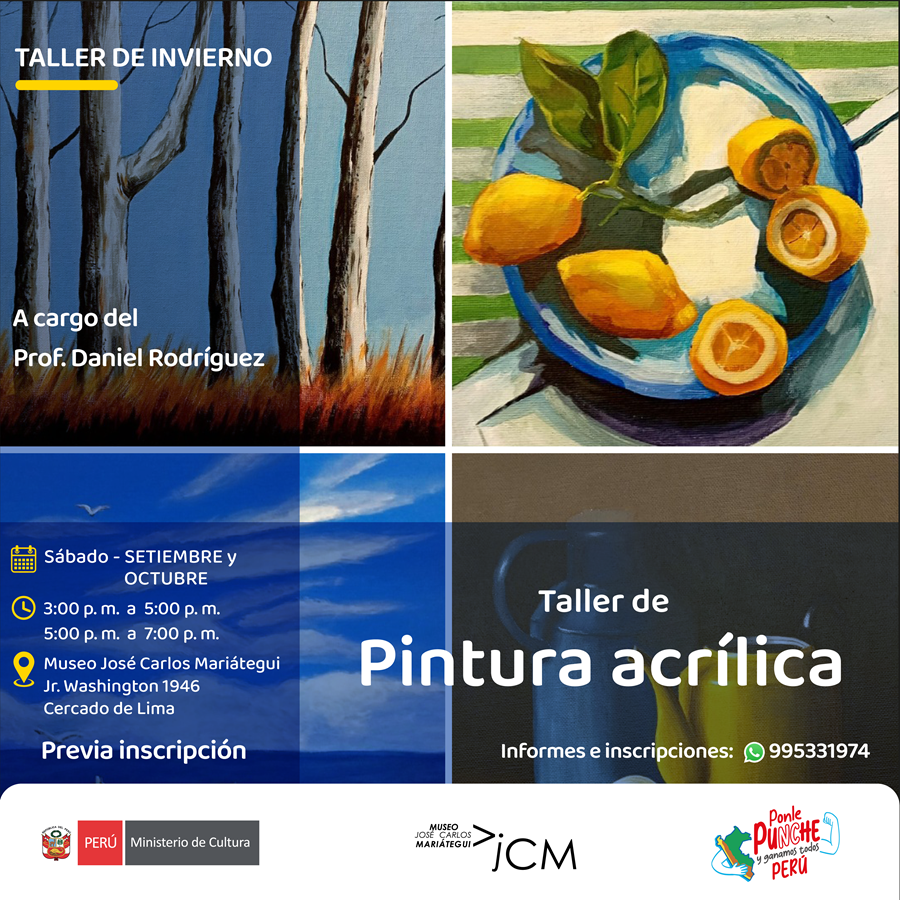 Taller de pintura acrílica. A cargo del profesor: Daniel Rodríguez