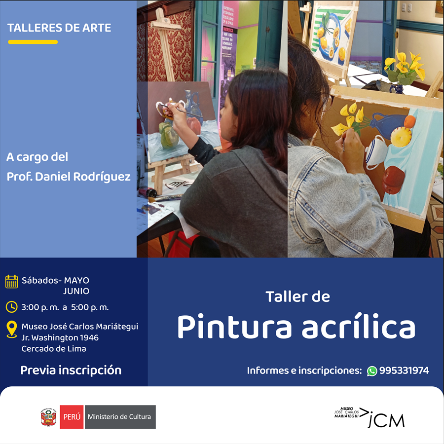 Taller de pintura acrílica. A cargo del profesor: Daniel Rodríguez