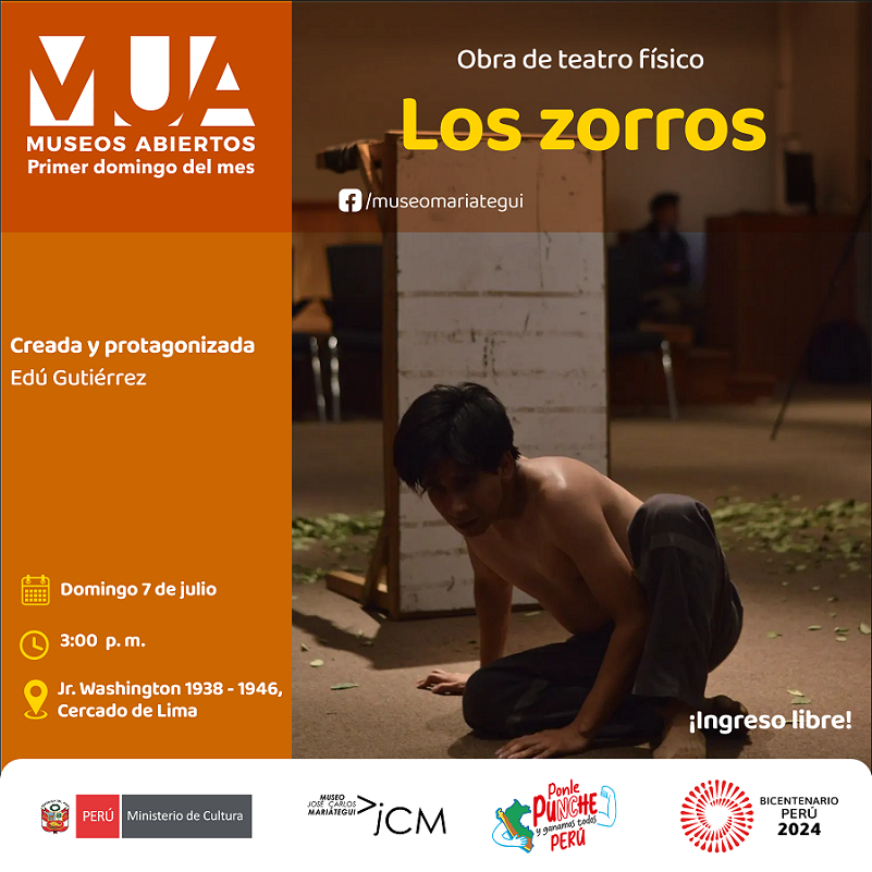 MUA Museos Abiertos: "Los Zorros" una obra de teatro físico. Creada y protagonizada por Eduardo Gutiérrez