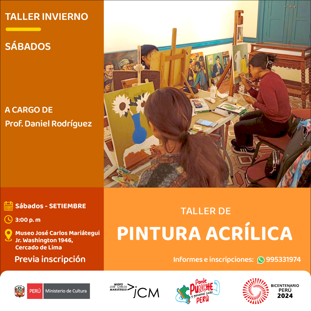 Taller de pintura acrílica. A cargo del profesor: Daniel Rodríguez.