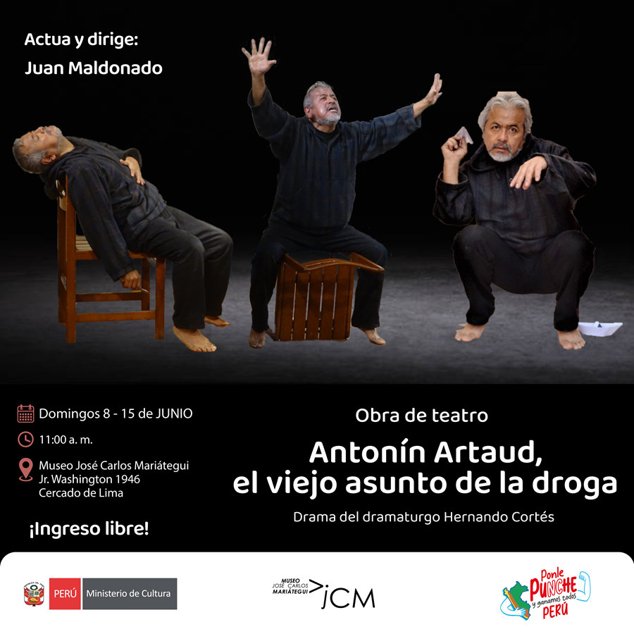 Artes escénicas (teatro). Antonín Artaud, el viajo asunto de la droga. Actúa y dirige: Juan Maldonado Malpica