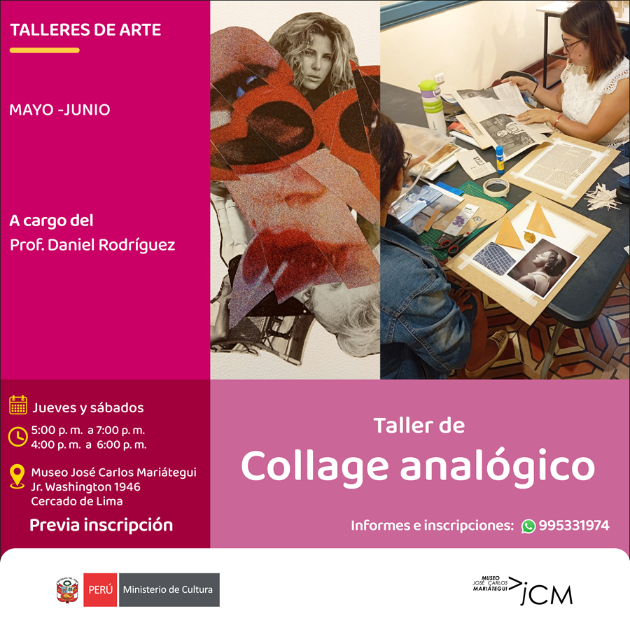 Taller de Collage Análogo. A cargo del profesor Daniel Rodríguez