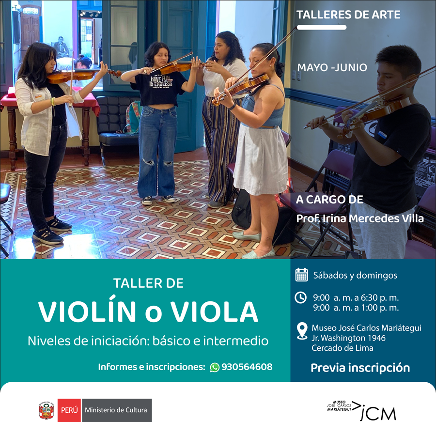 Taller de violín. A cargo de la profesora Irina Mercedes Villa Rivero