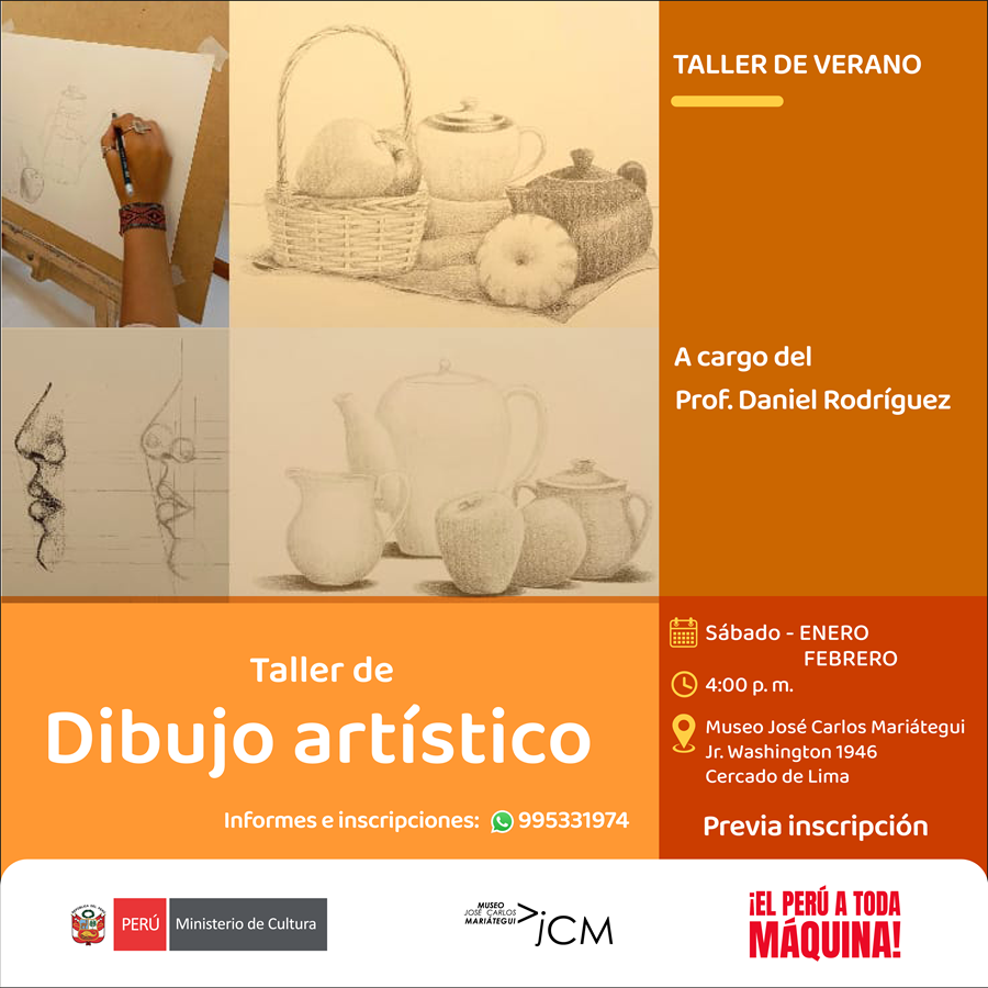 Taller de dibujo artístico. A cargo del profesor Daniel Rodríguez