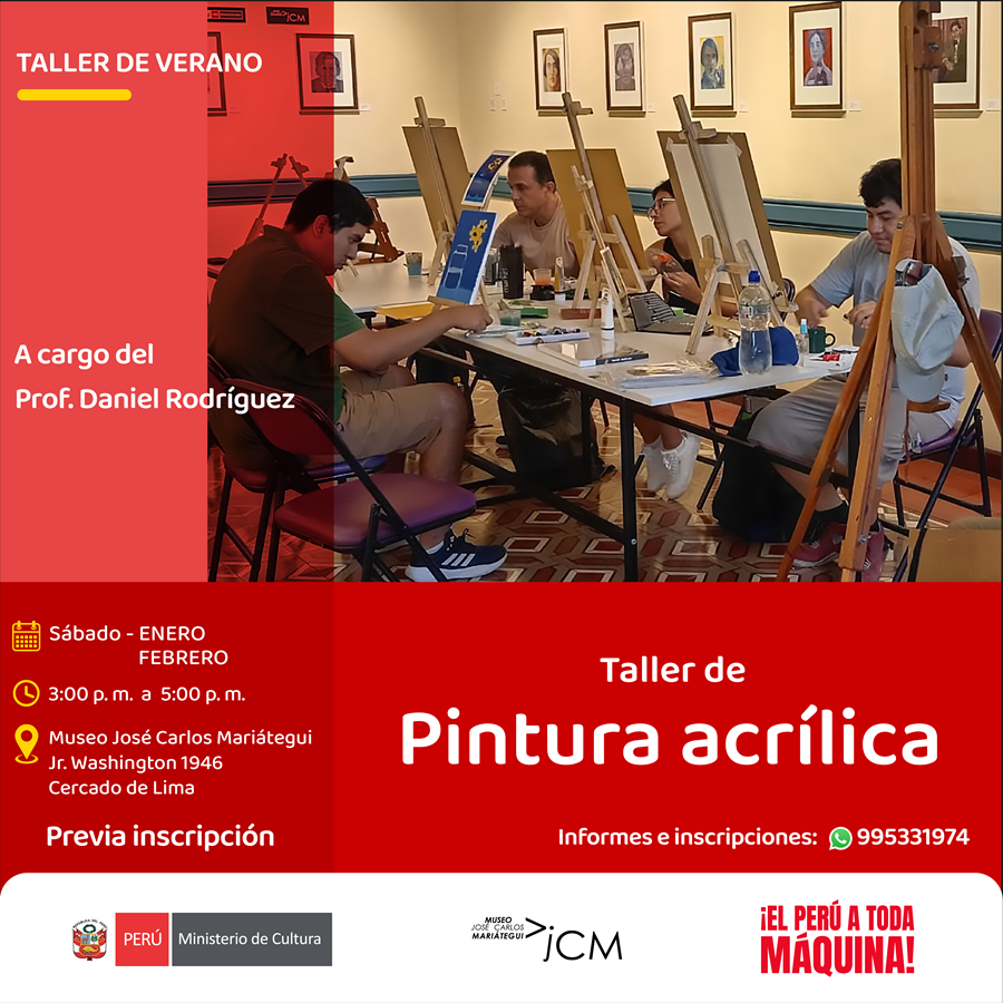 Taller de pintura acrílica. A cargo del profesor: Daniel Rodríguez