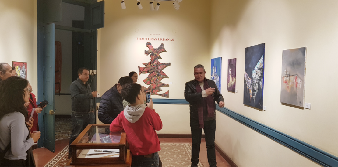 Inauguración de la exposición pictórica "Fracturas urbanas" del artista plástico Teodoro TOTO Nuñez Medina
