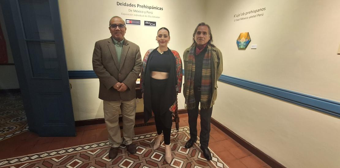 Exposición DEIDADES PREHISPÁNICAS de México y Perú de la artista Elia Amador