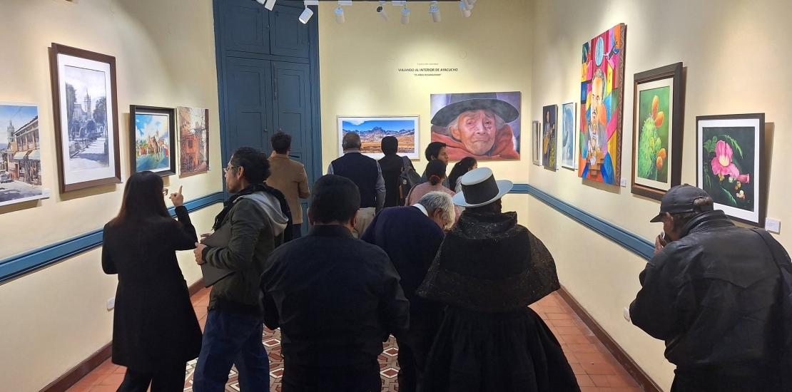 Exposición colectiva viajando al interior de Ayacucho "25 años de resurgiendo" de la Asociación Cultural Resurgimiento del arte en Ayacucho