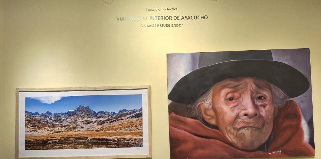 Exposición colectiva viajando al interior de Ayacucho "25 años de resurgiendo" de la Asociación Cultural Resurgimiento del arte en Ayacucho
