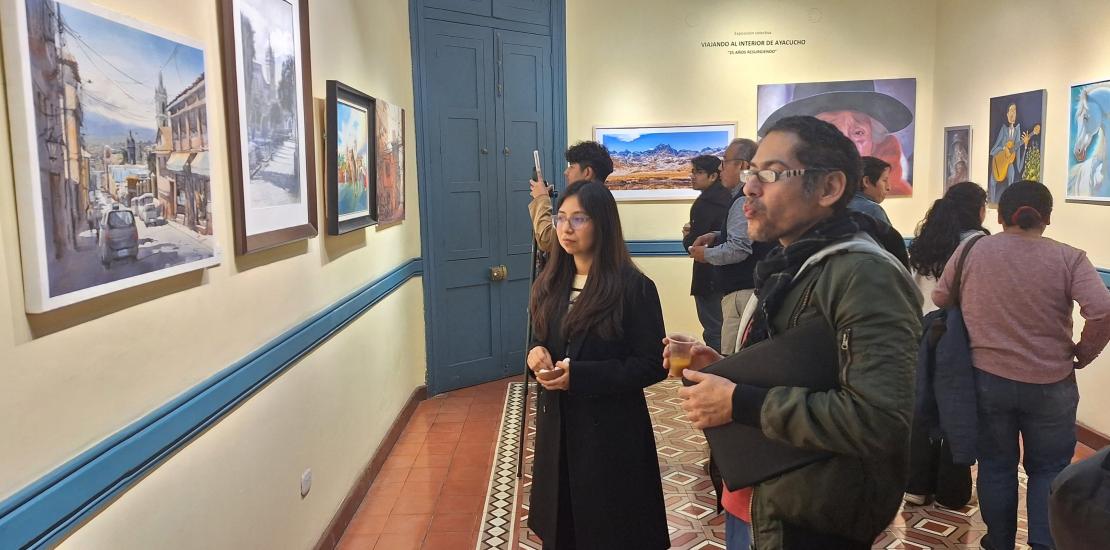 Exposición colectiva viajando al interior de Ayacucho "25 años de resurgiendo" de la Asociación Cultural Resurgimiento del arte en Ayacucho