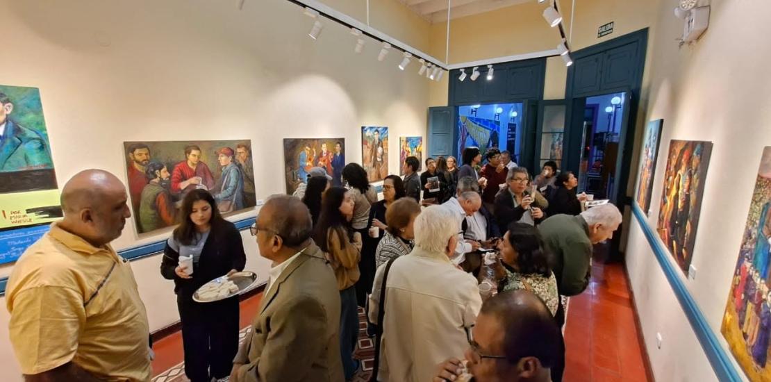 Exposición pictórica "Amauta: cien años de fuego y tinta" del artista Andrés García Valenzuela