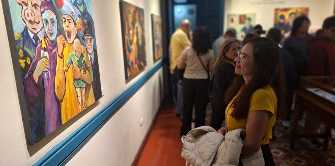 Exposición pictórica "Amauta: cien años de fuego y tinta" del artista Andrés García Valenzuela