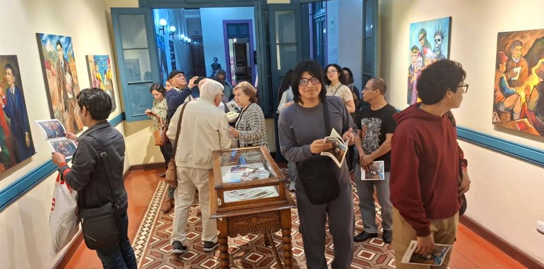 Exposición pictórica "Amauta: cien años de fuego y tinta" del artista Andrés García Valenzuela