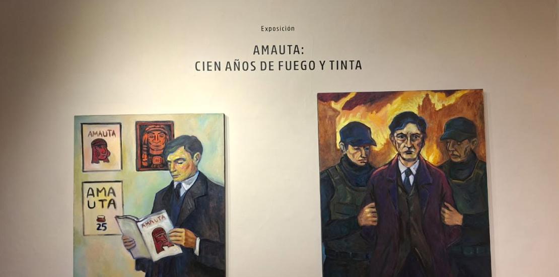 Exposición pictórica "Amauta: cien años de fuego y tinta" del artista Andrés García Valenzuela