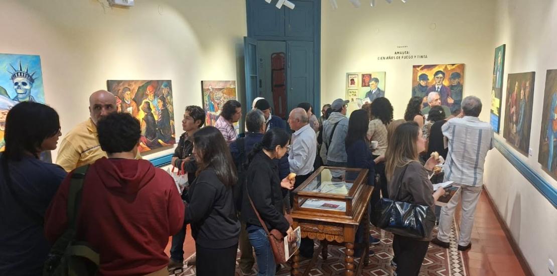 Exposición pictórica "Amauta: cien años de fuego y tinta" del artista Andrés García Valenzuela