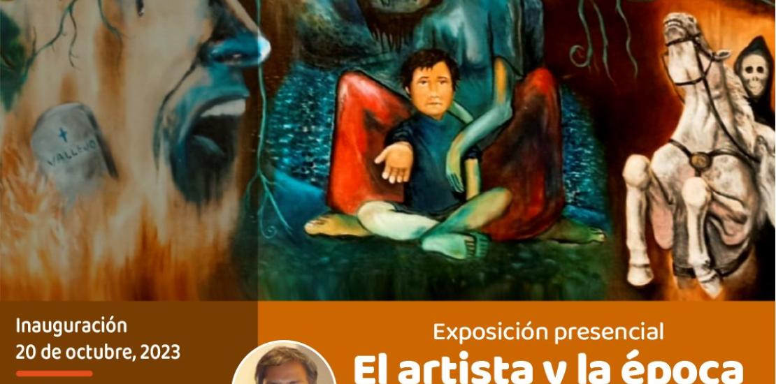 Exposición temporal "El artista y la época" un artista pintando poemas
