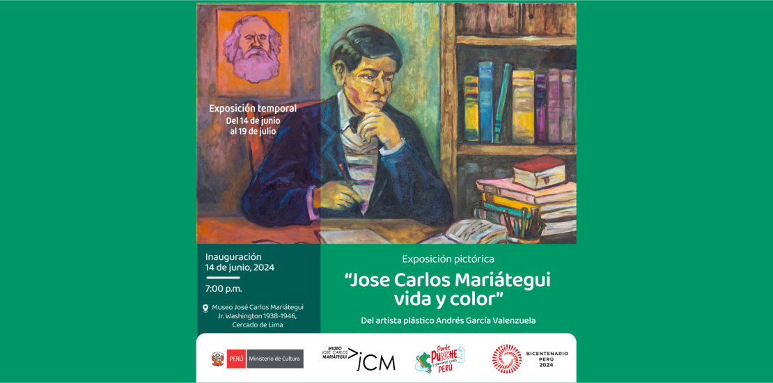Exposición pictórica. "José Carlos Mariátegui vida y color" del artista plástico Andrés García Valenzuela