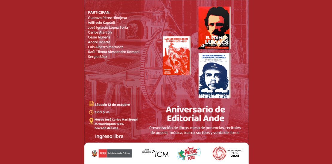 Aniversario de Editorial Ande. Presentación de libros, mesa de ponencias, recitales de poesía, música, teatro y otros.