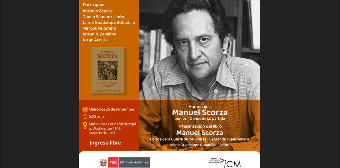 Homenaje a Manuel Scorza por sus 42 años de su partida - Presentación del libro Manuel Scorza
