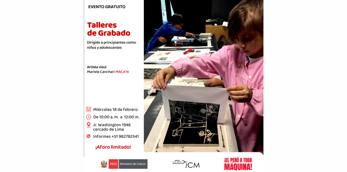 Talleres de Grabado de la artista visual Mariela Canchari MACA´N