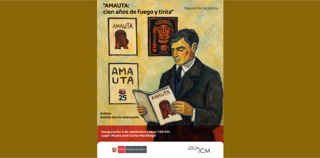 Exposición pictórica "Amauta: cien años de fuego y tinta" del artista Andrés García Valenzuela