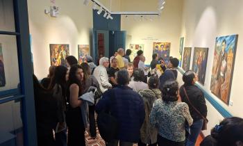 Exposición pictórica "Amauta: cien años de fuego y tinta" del artista Andrés García Valenzuela