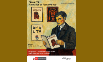 Exposición pictórica "Amauta: cien años de fuego y tinta" del artista Andrés García Valenzuela